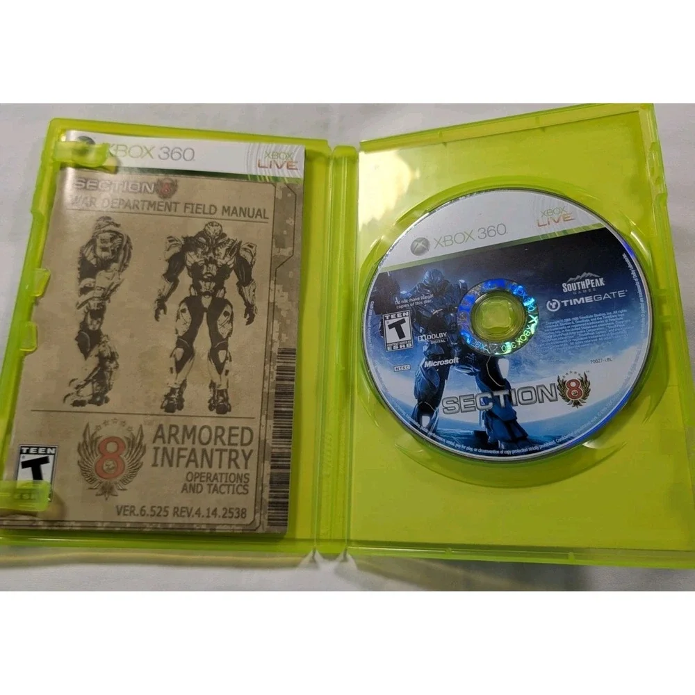 Section 8 Xbox 360 2009 CIB Complete with Manual - Tested & Working
